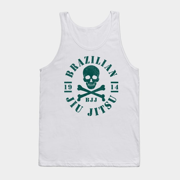 JIU JITSU - SKULL AND CROSSBONES Tank Top by Tshirt Samurai